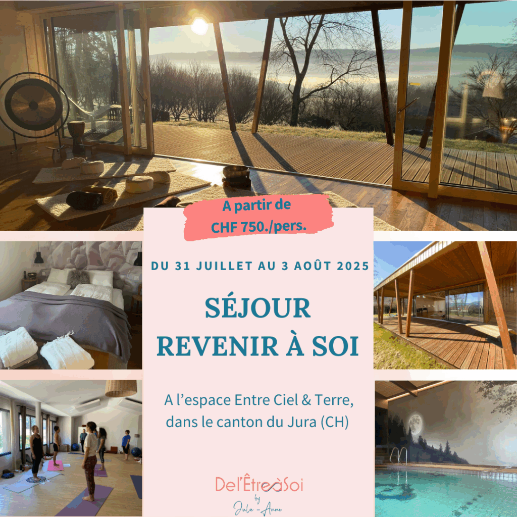 Séjour bien être - Suisse - Jura - Astrologie - Mouvement - coaching - PNL - revenir à Soi - août - été